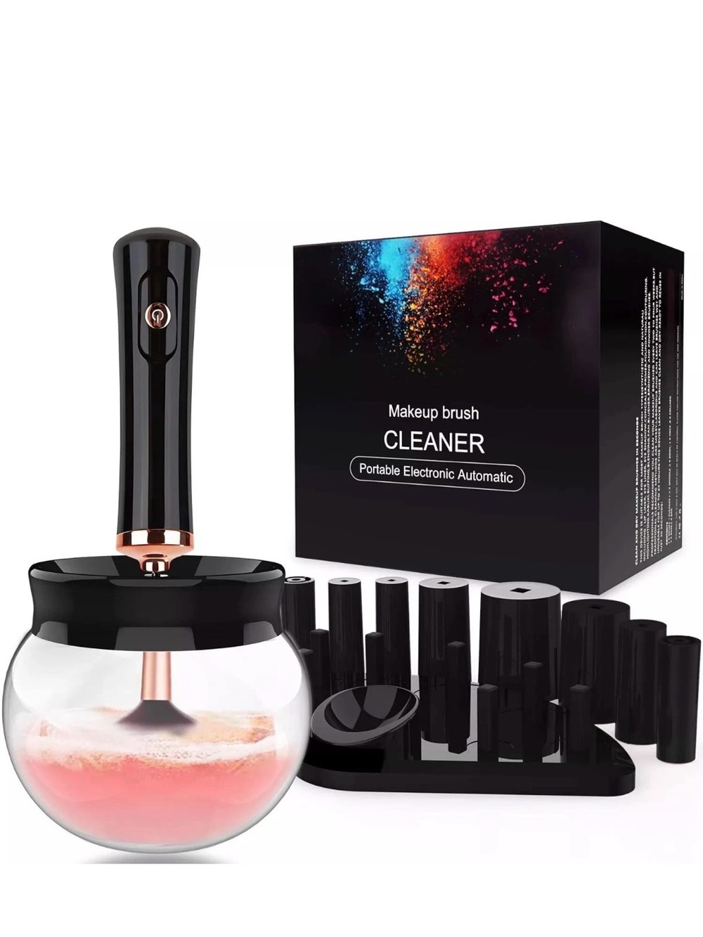RICRIS Premium Makeup Brush
Cleaner Automatic/Portable/Electric
- Black